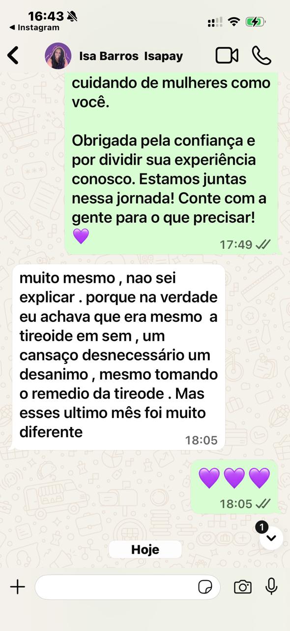 Depoimento de cliente sobre experiência com a MenoBox
